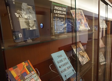 Bookcase of Faculty Publications in the Sociology Department
